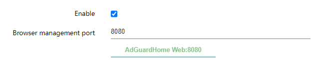 Gambar ganti port luci adguard home