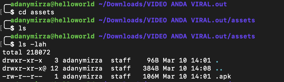 Hidden Apk dari directory