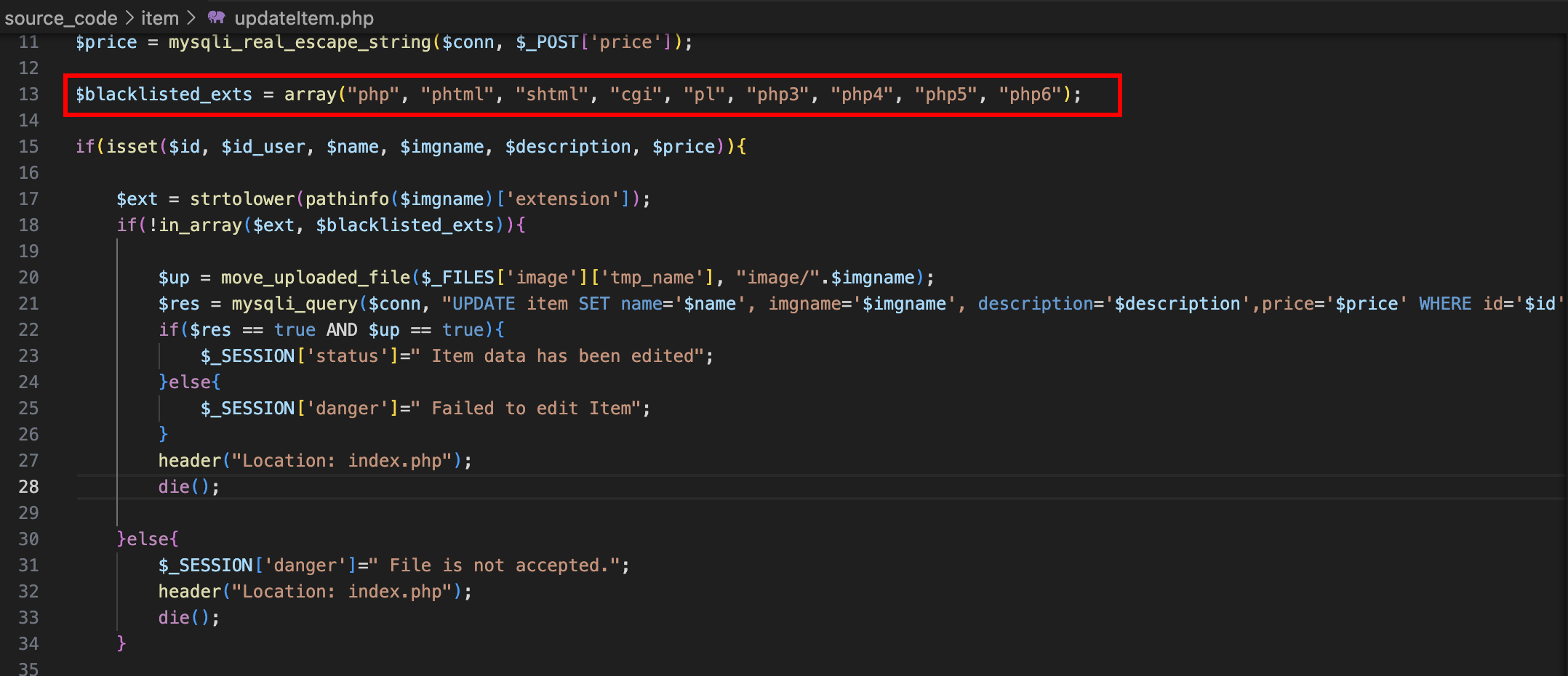 controller edit item